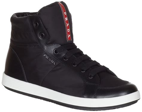 prada sneaker 2022|high top black Prada sneakers.